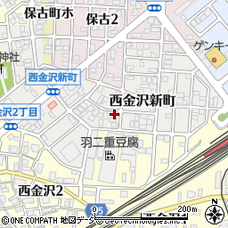 石川県金沢市西金沢新町144周辺の地図