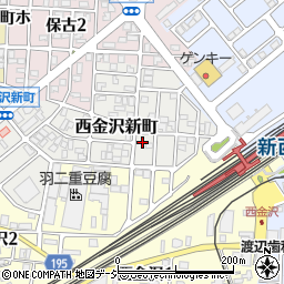 石川県金沢市西金沢新町75周辺の地図