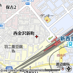 石川県金沢市西金沢新町39周辺の地図