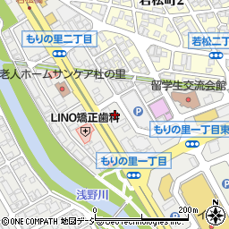 石川県金沢市もりの里1丁目周辺の地図