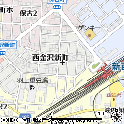 石川県金沢市西金沢新町76周辺の地図