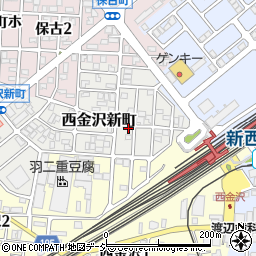 石川県金沢市西金沢新町68周辺の地図