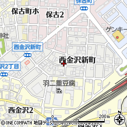 石川県金沢市西金沢新町145周辺の地図