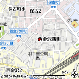 石川県金沢市西金沢新町147周辺の地図