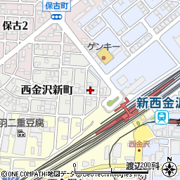 石川県金沢市西金沢新町26周辺の地図