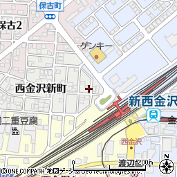 リパーク西金沢駅西口駐車場周辺の地図