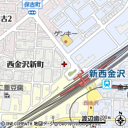 石川県金沢市西金沢新町12周辺の地図