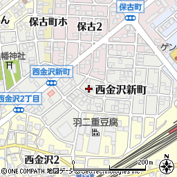 石川県金沢市西金沢新町150周辺の地図