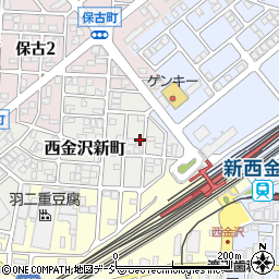 石川県金沢市西金沢新町35周辺の地図