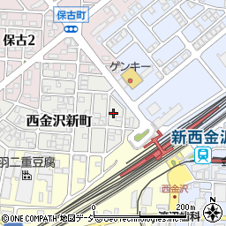 石川県金沢市西金沢新町27周辺の地図