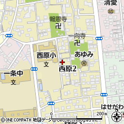 栃木県宇都宮市西原周辺の地図