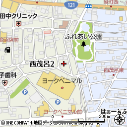 プリンス西茂呂参番館周辺の地図