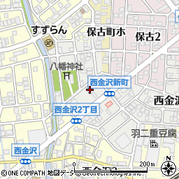 石川県金沢市西金沢新町209周辺の地図