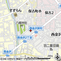 石川県金沢市西金沢新町210周辺の地図