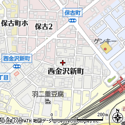 石川県金沢市西金沢新町100周辺の地図