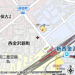 石川県金沢市西金沢新町30周辺の地図