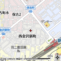 石川県金沢市西金沢新町103周辺の地図