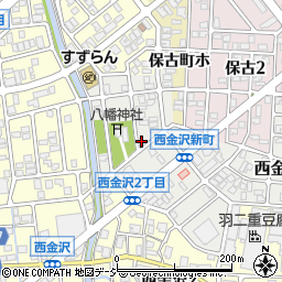 石川県金沢市西金沢新町237周辺の地図