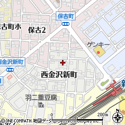 石川県金沢市西金沢新町102周辺の地図