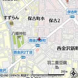 石川県金沢市西金沢新町188周辺の地図