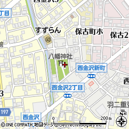 石川県金沢市西金沢新町256周辺の地図