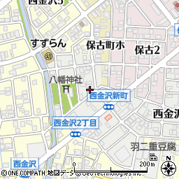 石川県金沢市西金沢新町235周辺の地図