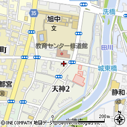 栃木県宇都宮市天神周辺の地図