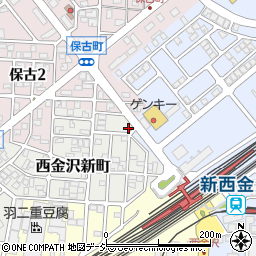 石川県金沢市西金沢新町3周辺の地図
