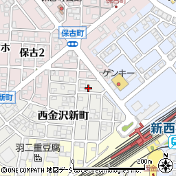 石川県金沢市西金沢新町5-1周辺の地図