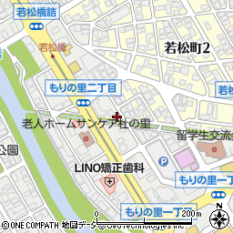 石川県金沢市もりの里2丁目1周辺の地図