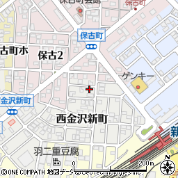 石川県金沢市西金沢新町94周辺の地図
