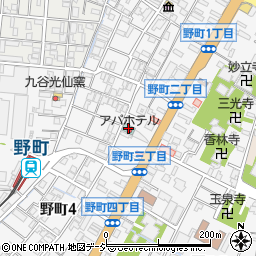 アパホテル金沢野町周辺の地図