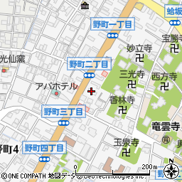 宮川サイクル野町店周辺の地図