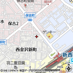 石川県金沢市西金沢新町5-2周辺の地図