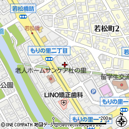 石川県金沢市もりの里2丁目2周辺の地図