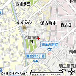 石川県金沢市西金沢新町241周辺の地図