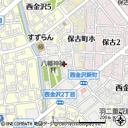 石川県金沢市西金沢新町241周辺の地図