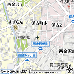 石川県金沢市西金沢新町219周辺の地図