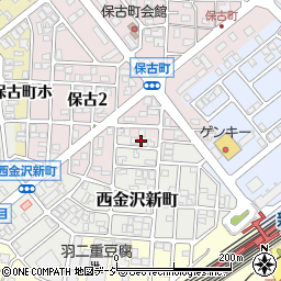 石川県金沢市西金沢新町85周辺の地図