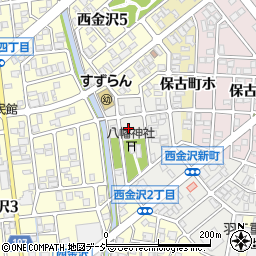 石川県金沢市西金沢新町260周辺の地図