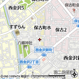 石川県金沢市西金沢新町221周辺の地図