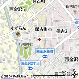 石川県金沢市西金沢新町222周辺の地図