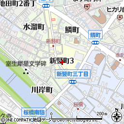 石川県金沢市新竪町周辺の地図