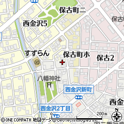 石川県金沢市西金沢新町227周辺の地図