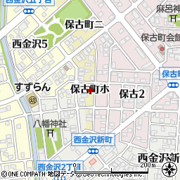 石川県金沢市保古町周辺の地図