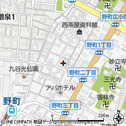 石川県金沢市野町2丁目16周辺の地図