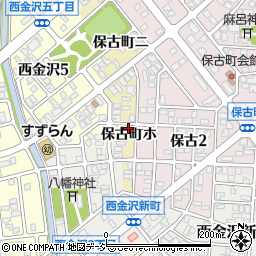 石川県金沢市保古町ホ周辺の地図