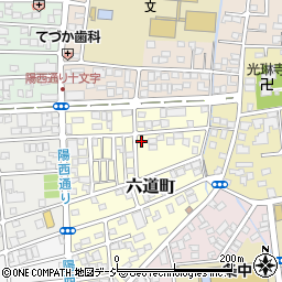 栃木県宇都宮市六道町周辺の地図