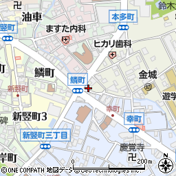 名鉄協商金沢鱗町駐車場周辺の地図