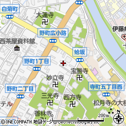 石川県金沢市野町1丁目2-5周辺の地図